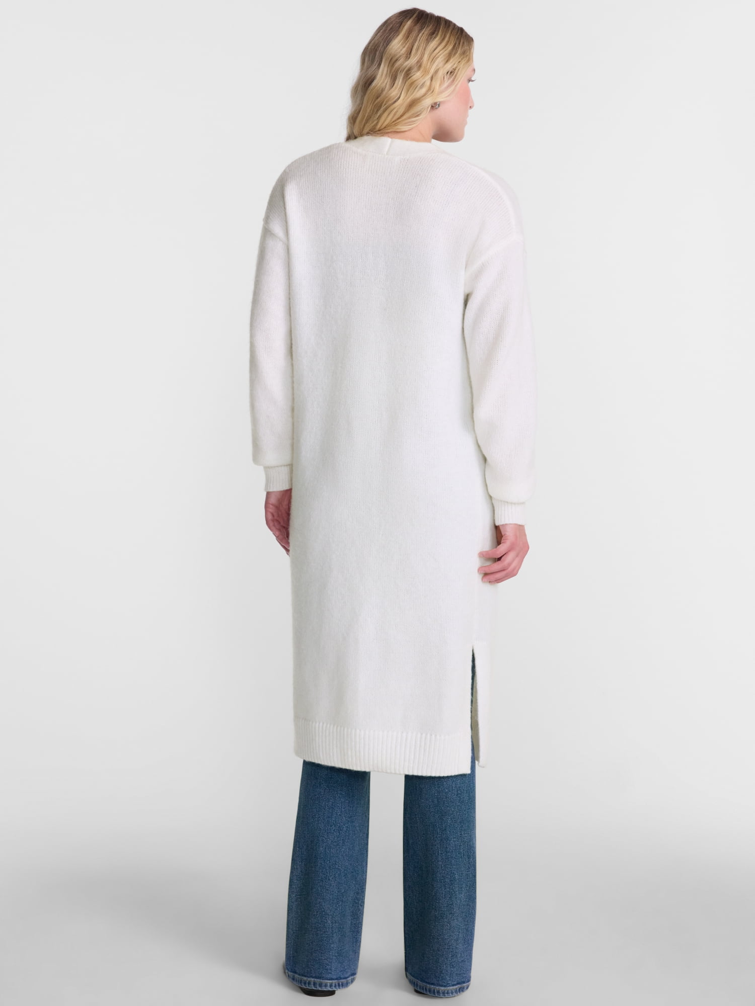 No Boundaries Open Front Duster Cardigan, Midweight, Women's and Women’s Plus XXS-4X