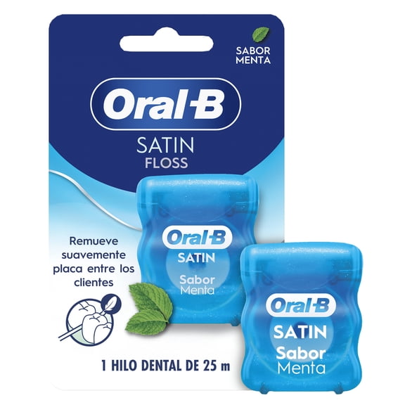 Hilo Dental Oral-B Satin Floss Sabor Menta, 1 pza