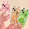 thumbnail image 2 of OPPO A17 A16 A15 A58 A57 A98 A5S A3S A53 A32 A33 A54 A55 A93 A94 A95 A97 A76 Reno 4F 5F Funda De Teléfono De Conejo Rosa De Dibujos Animados Protección Suave Cubierta Trasera, 2 of 3