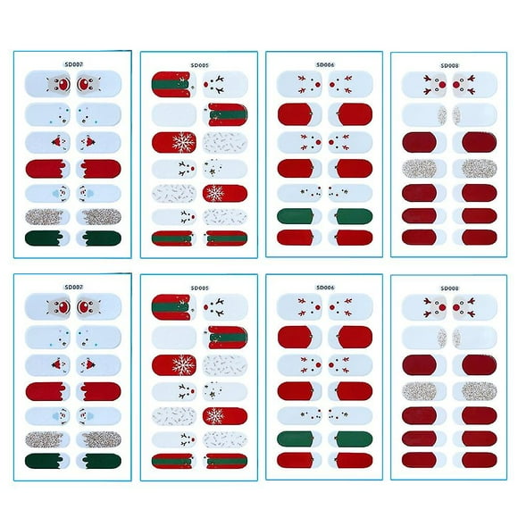 Christmas Nail Wraps Nail Cute Gel Nail Stickers Self Adhesive Manicure