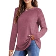 thumbnail image 2 of Fantaslook Long Sleeve Shirts for Women Crew Neck Casual Tunic Tops Lightweight Pullover, 2 of 6