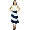 thumbnail image 5 of Bimba Women's Spiral Summer Midi Skirt A Line Boho Chic Skrit With Side Zip, 5 of 5