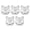 5Pcs, variant on Blank White Cat Mask for DIY Painting, Paintable Paper Pulp Masquerade Mask for Craft Cosplay