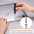 thumbnail image 6 of Uxcell PH0 Small Precision Screwdriver 5.4" Length 0.1" Rod Magnetic Phillips Screwdrivers S2 Steel Mini Screw Drivers with Cushion Grip for Eyeglass Watch Computer Laptop Phone, 6 of 7