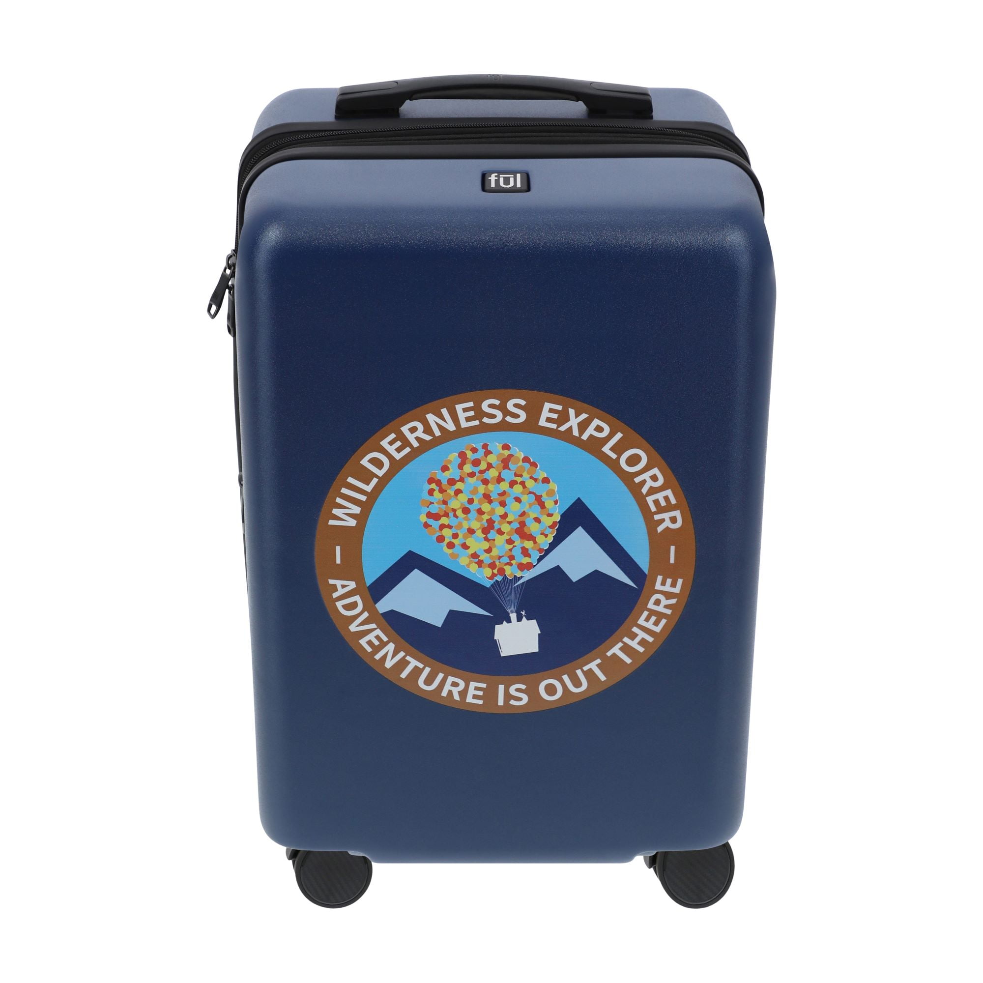 Disney Pixar Up 22.5 Inch Carry On Luggage, Hardshell Rolling Suitcase with Spinner Wheels, Blue