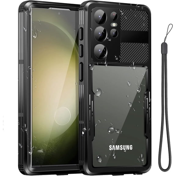 for Samsung Galaxy S23 Ultra Waterproof Case, with Built-in Screen Protector Dustproof Shockproof Full Body Underwater Protective Phone Case Cover for Samsung Galaxy S23 Ultra 5G 6.8"