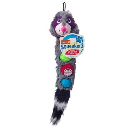 Hartz Squeaky & Plush Dog Toy Set with Fabric Buttons, Multi-color, Large