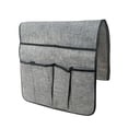 thumbnail image 1 of Injueey Bolsa para reposabrazos de sofá, botella de agua para teléfono móvil, soporte de almacenamiento con Control remoto, sillón para Almacenamiento y organización del hogar Gris, 1 of 6