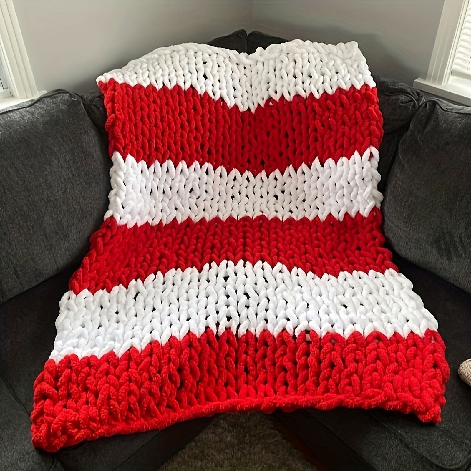 1pc Polyester 100.00% Yarn, Extra Chunky Knit Chenille Yarn For Hand Knitting Soft Snuggle Blanket Sofa Cushion -30yd 8oz