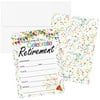 Distinctivs Colorful Retirement Party Invitation Cards with Envelopes, 10 Invites