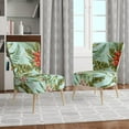 thumbnail image 4 of Designart "Tropical Foliage II" Upholstered Mid-Century Accent Chair - Arm Chair, 4 of 5