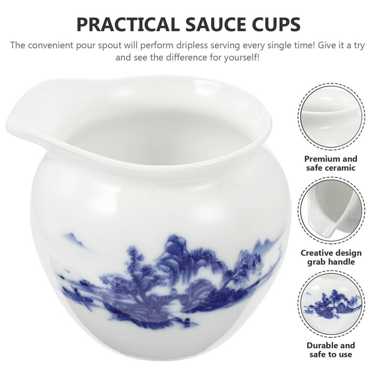 Ceramic Gravy Jar Ceramic Sauce Cup Sauce Pitcher Milk Gravy Cup Gravy  Dispenser