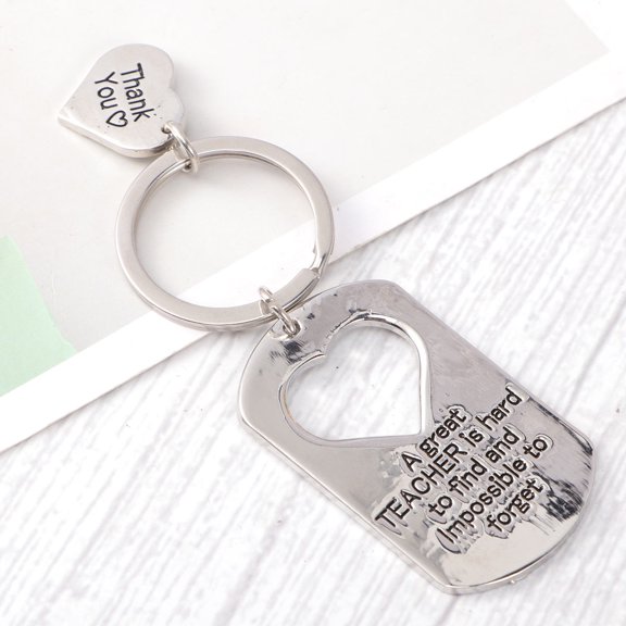 Raindrops Geometric Design Heart Shaped Keychain Metal 1Pack Decoration