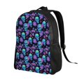 thumbnail image 2 of Fotbe purple flower blue Skull Travel Laptop Backpack, Business Slim Sturdy Laptops Backpack, Water Resistant College School Computer Bag Gift for Men & Women Fits 15.6 Inch Notebook, 2 of 8