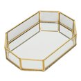 thumbnail image 2 of VGEBY Gold Glass Octagonal Shape Serving/Dressing Jewelry Tray With Flannel Bottom, 2 of 8