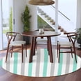thumbnail image 4 of Round Area Rug 5ft,Modern Colorful Gradient Geometric Line Washable Carpet Non-Slip Runner Accent Rugs Indoor Floor Mat for Bedroom Living Room Decor,Green Grey Ombre Stripe, 4 of 9