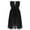 Black, variant on Aislor Kids Girls Sleeveless V Neck Maxi Dress with Shiny Rhinestone Belt Wedding Dancewear