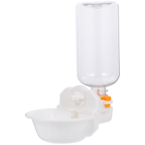 Comedero automático de agua para mascotas, jaula colgante, bebedero, suministros para gatos, perros y palomas (blanco)