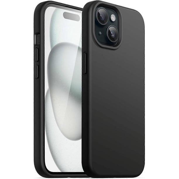 Silicone Case for iPhone 15 6.1-Inch, Silky-Soft Touch Full-Body Protective Phone Case, Shockproof Cover (Black)