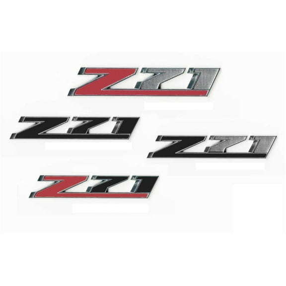 Chevy Silverado Black Z71 Grille Emblem Insert Lettering Kit 2014-2018 GM Licensed