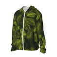 thumbnail image 2 of Balery Tropical Palm Leaves Fern Leaf Men's Women's UPF 50+ Sun Protection Lightweight Hoodie Performance Long Sleeve Shirt for Fishing Running-Large, 2 of 9