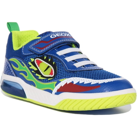 

Geox J Inek Kid s Synthetic Monster Inspired Light Up Trainers In Lime Size 2