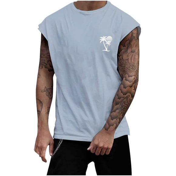 Men's Tank Tops Comfortable Sleeveless Sportswear Casual Trendy T-Shirts for Active