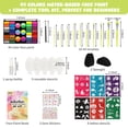 thumbnail image 2 of Kit de pintura facial Pintada de 44 colores con plantillas y pinceles, 2 of 7
