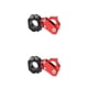 thumbnail image 3 of Gancho para motocicleta Kenally Soporte de montaje en casco Aleación de aluminio fuerte Rojo 2piezas, 3 of 6