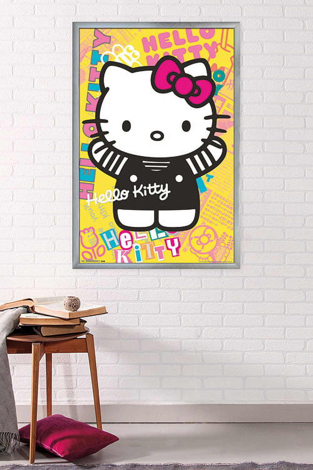 Hello Kitty - Retro Rainbow Wall Poster, 22.375 x 34 
