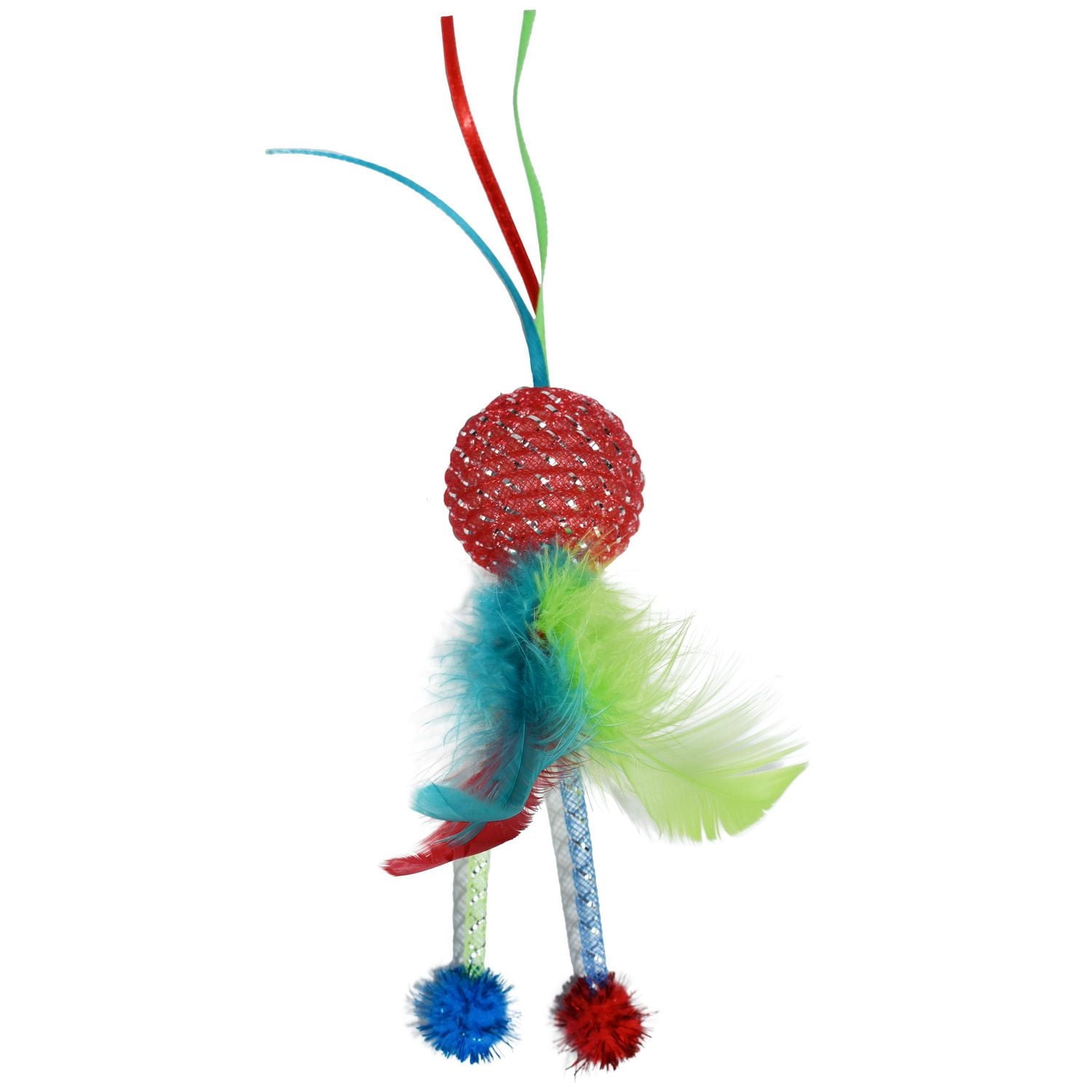 Vibrant Life Mesh Feather Ball, jouet pour chat, couleurs assorties, 1 paquet