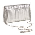 thumbnail image 5 of husxh Women Clutch Purse Pleated Metallic Pu Envelope Handbag Flap Crossbody Purse Shiny Hobo Bag Wedding Party Bridal Purse, 5 of 9