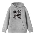 thumbnail image 6 of AC/DC Monochrome Logo and Cannon Youth Heather Gray Graphic Hoodie-XL, 6 of 7