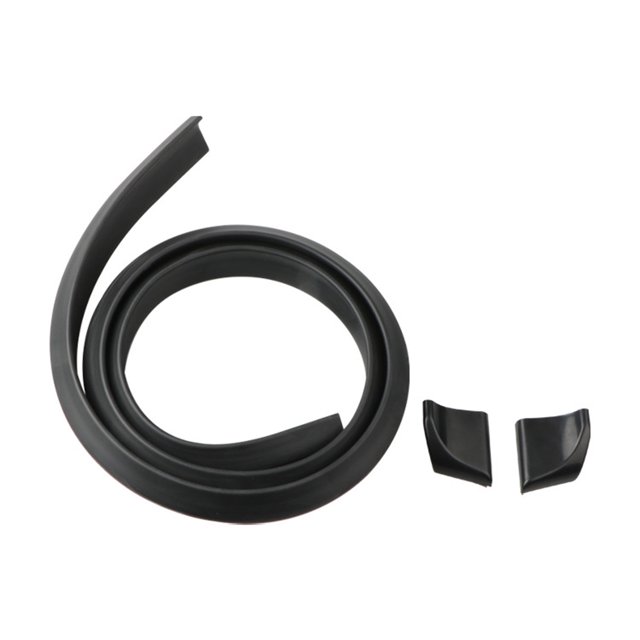 Universal Car Rear Spoiler Wing Rubber Lip Rear Roof Lip Trim Kit Matte Black