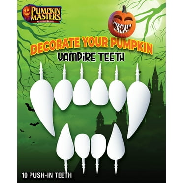 Pumpkin Masters Halloween Pumpkin Decorating Teeth, Vampire Design, 10 Pieces