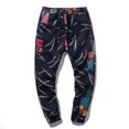 thumbnail image 4 of Pantalones Harlan de tejido grueso para otoño e invierno, pantalones con flores, pantalones de talla grande (talla asiática M-5XL), 4 of 5