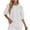 10# White, variant on Peplum Tops for Women, Cotton Linen Button Down Ruffle Sleeve Loose Fitting Tummy Hiding Business Casual Blouses Black M