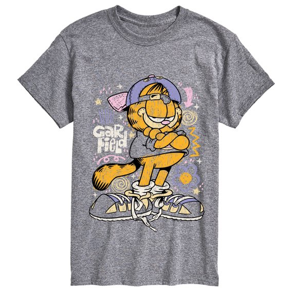 Garfield - Scribble Drawings Short Sleeve Graphic T-Shirt
