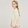 thumbnail image 5 of KEXE Girl Sweaters Girls' Cardigans Girls Cardigan Sweaters School Uniform Sweater V Neck Button Front Outerwear Beige 9-10 Years, 5 of 8