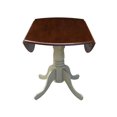 thumbnail image 5 of International Concepts T12-42DP 42 in. Round Dual Drop Leaf Pedestal Table&amp;#44; - Almond, 5 of 5