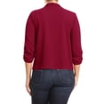thumbnail image 3 of Women's Plus Size Lightweight Draped Neck Open Front Solid Blazer Jacket, 3 of 3