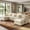 Beige, variant on WACASA 113" Oversized Modular Sectional Sofa with Deep Seat, Large 4-Seater L Shaped Couch Set with Movable Ottoman and Throw Pillows, Comfy Chenille Cloud Couch for Living Room, Green
