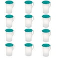 thumbnail image 1 of Sterilite 1-Gallon Round Plastic Pitcher and Spout, Clear w/ Color Lid (12 Pack), 1 of 3