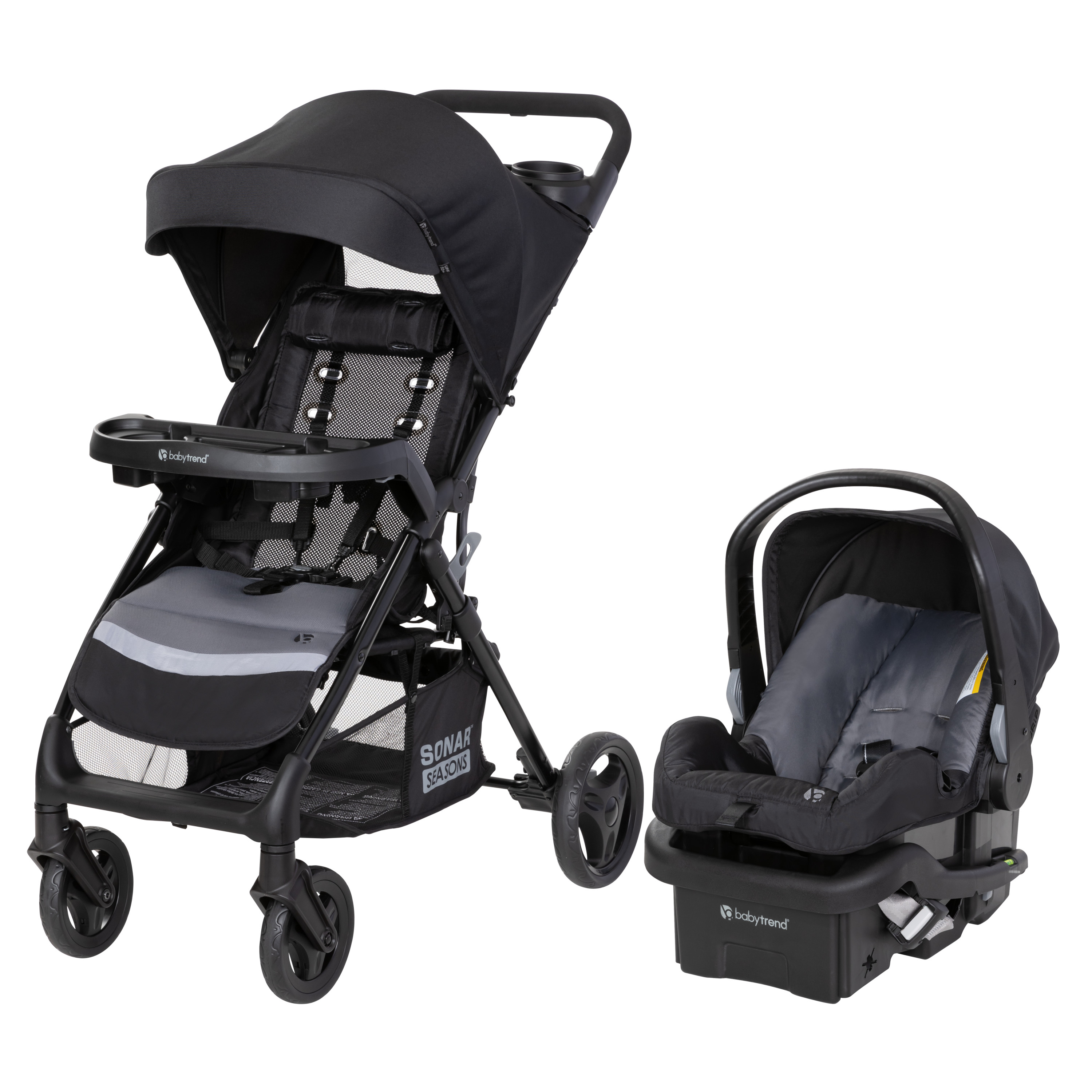 Baby Trend Sonar Seasons Travel System with EZ-Lift™ 35 Infant Car Seat - Journey Black - Black - image 4 of 20