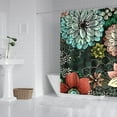 thumbnail image 2 of Waterproof Beautiful Colorful Floral Shower Curtain 72x72 Inch Boho Style Polyester Unique Shower Curtain for Bathroom Hotel Home Decor with 12 Plastic Hooks, 2 of 5