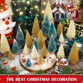 thumbnail image 3 of Árbol de Navidad Hatisan Mini artificial con base de madera, 30 unidades, 3 of 8