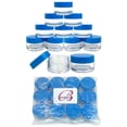 thumbnail image 1 of Beauticom 12 Pieces High Quality 20 Gram 20 ml (0.7 oz) Clear Round Acrylic Cosmetic Product Sample Travel Jars with Blue Lids, 1 of 2