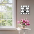 thumbnail image 4 of Framed Canvas Wall Art for Living Room Black White Aztec Wall Decor, Western Tribal Pattern Aesthetic Paintings for Bedroom Office Kitchen Bathroom, Ready to Hang Artwork Wall Pictures 8x8 Inch, 4 of 9