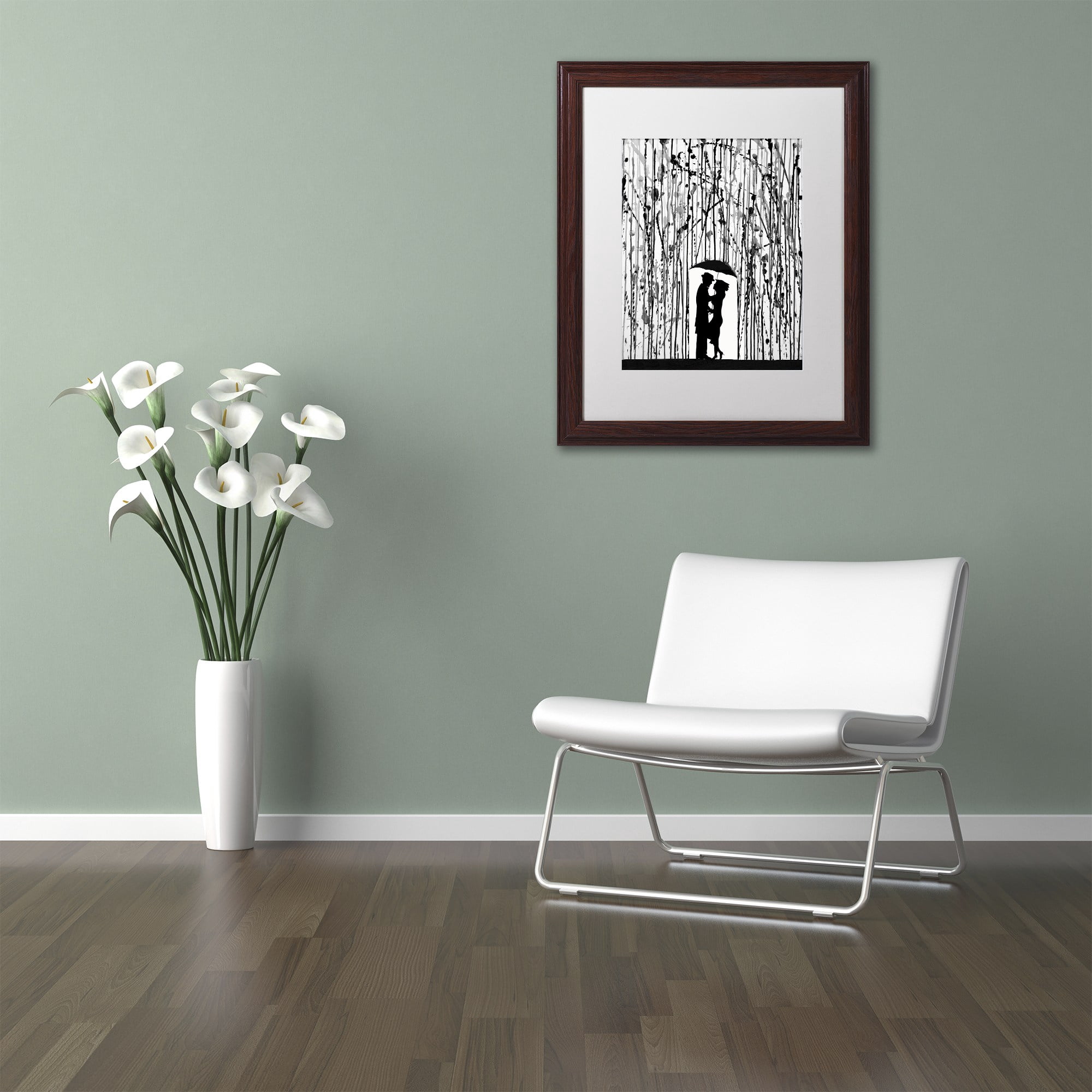 Trademark Fine Art 'Film Noir' Canvas Art by Marc Allante, White Matte, Wood Frame