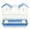 White/Blue, variant on Prevue Pet Products Triple Roof Bird Cage - Blue SP1804TR-1